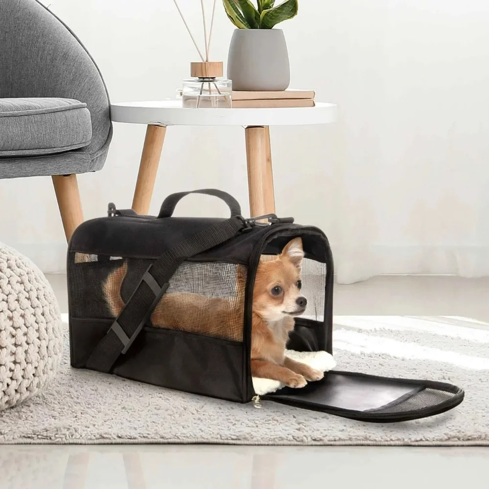 Vibrant Life PET CARRIER Small Guaranteed on-Board Soft-Sided Black, 16 lb Limit